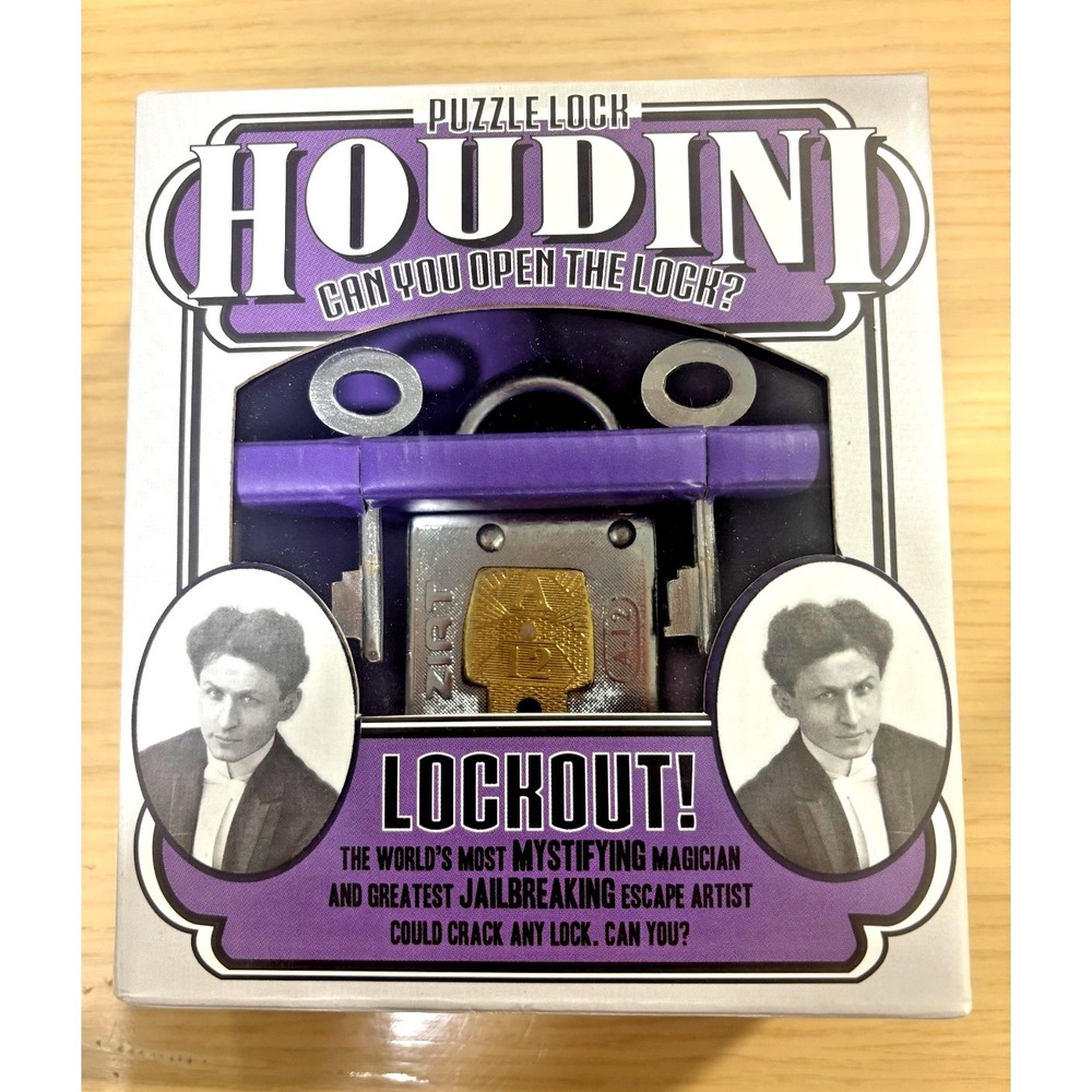 Houdini Puzzle Lock Lockout Trick Lock Brain Teaser Magic Escape Puzzle